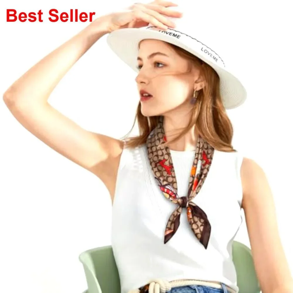 Silk Satin Head Scarf Wrap Bandana 27.5x27.5 Inches